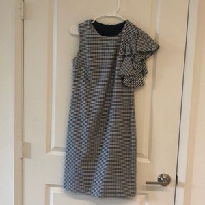 Banana Republic Blue and tan plaid dress